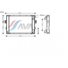 IV2023 AVA Радиатор, охлаждение двигателя