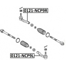 0121-NCP9L ASVA Наконечник поперечной рулевой тяги