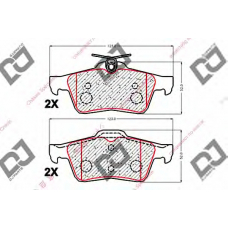 BP1957 DJ PARTS Комплект тормозных колодок, дисковый тормоз