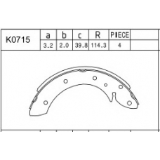 K0715 ASIMCO Комплект тормозных колодок