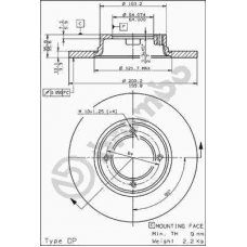 08.1661.10 BREMBO Тормозной диск