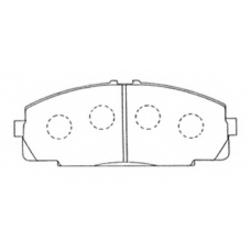 AKD-1141 ASVA Комплект тормозных колодок, дисковый тормоз