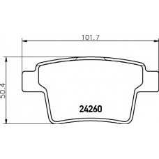 8DB 355 012-171 HELLA PAGID Комплект тормозных колодок, дисковый тормоз