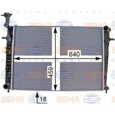 8MK 376 763-651 HELLA Радиатор, охлаждение двигателя