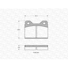 363702160564 MAGNETI MARELLI Комплект тормозных колодок, дисковый тормоз