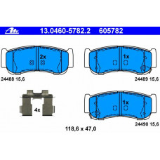 13.0460-5782.2 ATE Комплект тормозных колодок, дисковый тормоз