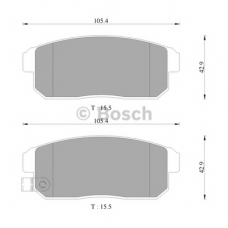 0 986 AB3 075 BOSCH Комплект тормозных колодок, дисковый тормоз