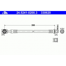 24.5241-0200.3 ATE Тормозной шланг