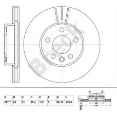 BR 333 VA100 BRECK Тормозной диск