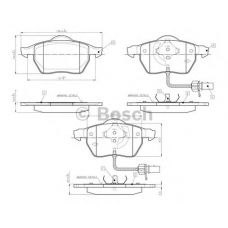 0 986 TB2 217 BOSCH Комплект тормозных колодок, дисковый тормоз