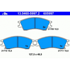 13.0460-5997.2 ATE Колодки тормозные