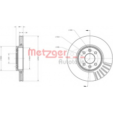 6110033 METZGER Тормозной диск