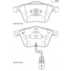 KD7798 ASIMCO Комплект тормозных колодок, дисковый тормоз