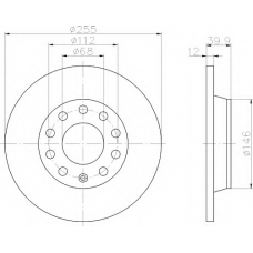 8DD 355 107-551 HELLA Тормозной диск