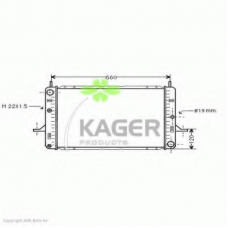 31-3182 KAGER Радиатор, охлаждение двигателя