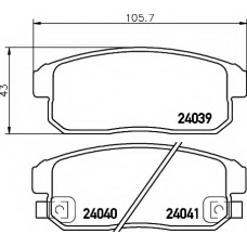 8DB 355 012-331 HELLA Комплект тормозных колодок, дисковый тормоз