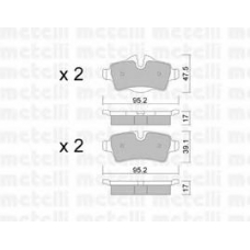 22-0769-0 METELLI Комплект тормозных колодок, дисковый тормоз