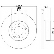 MDC2626 MINTEX Тормозной диск