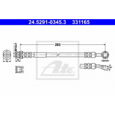 24.5291-0345.3 ATE Тормозной шланг