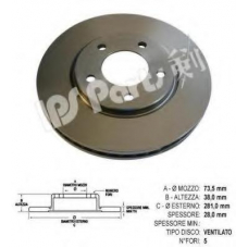 IBT-1093 IPS Parts Тормозной диск