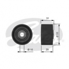 T42140 GATES Паразитный / ведущий ролик, зубчатый ремень