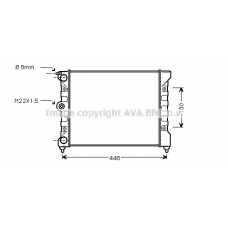 VWA2038 AVA Радиатор, охлаждение двигателя