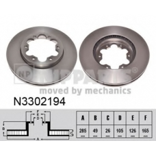 N3302194 NIPPARTS Тормозной диск