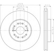 8DD 355 115-141 HELLA Тормозной диск