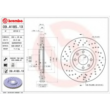 09.A185.1X BREMBO Тормозной диск