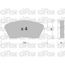 822-247-0 CIFAM Комплект тормозных колодок, дисковый тормоз
