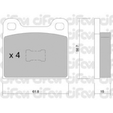 822-010-0 CIFAM Комплект тормозных колодок, дисковый тормоз