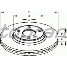207 073 TOPRAN Тормозной диск