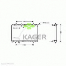 31-0888 KAGER Радиатор, охлаждение двигателя