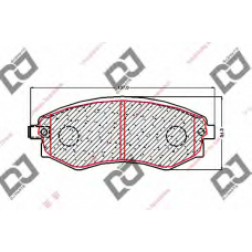 BP1626 DJ PARTS Комплект тормозных колодок, дисковый тормоз