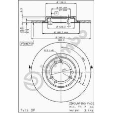 08.2613.10 BREMBO Тормозной диск