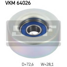 VKM 64026 SKF Паразитный / ведущий ролик, поликлиновой ремень