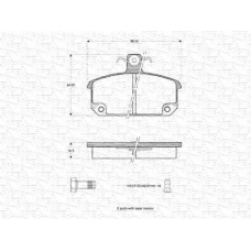 363702160874 MAGNETI MARELLI Комплект тормозных колодок, дисковый тормоз