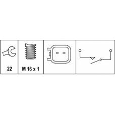 6ZF 010 965-041 HELLA Выключатель, фара заднего хода