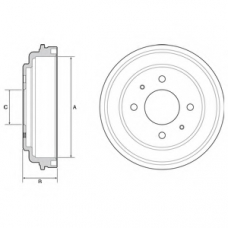 BF546 DELPHI Тормозной барабан
