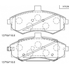 KD9705 ASIMCO Комплект тормозных колодок, дисковый тормоз