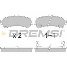 BP2690 BREMSI Комплект тормозных колодок, дисковый тормоз