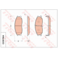 GDB7864 TRW Комплект тормозных колодок, дисковый тормоз