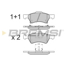 BP3222 BREMSI Комплект тормозных колодок, дисковый тормоз