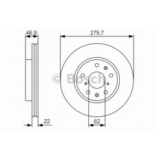 0 986 479 S58 BOSCH Тормозной диск