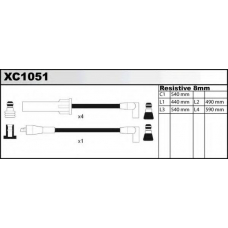 XC1051 QUINTON HAZELL Ккомплект проводов зажигания