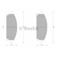 0 986 AB1 428 BOSCH Комплект тормозных колодок, дисковый тормоз