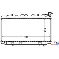 8MK 376 704-701 HELLA Радиатор, охлаждение двигателя