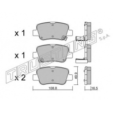 898.0 TRUSTING Комплект тормозных колодок, дисковый тормоз