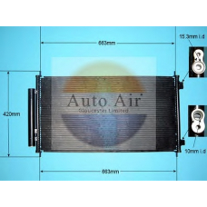 16-1345 AUTO AIR GLOUCESTER Конденсатор, кондиционер