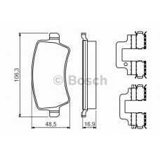 0 986 494 641 BOSCH Комплект тормозных колодок, дисковый тормоз